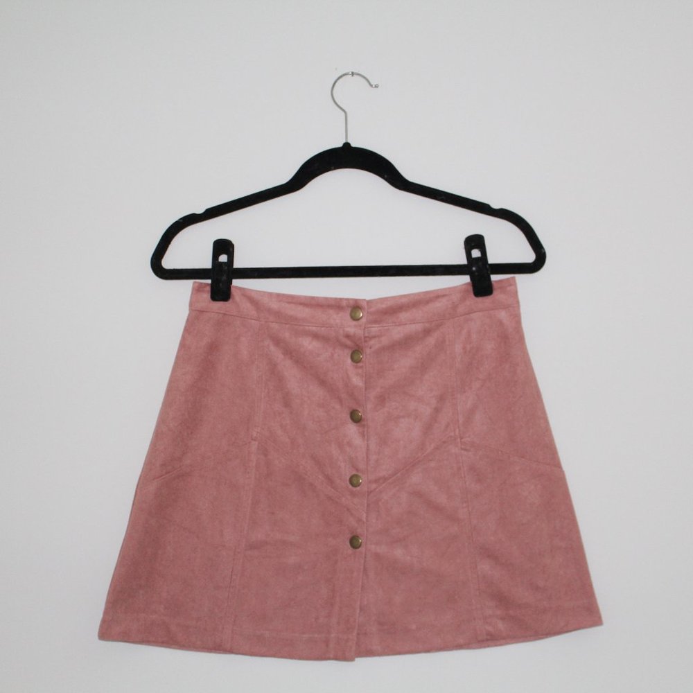 Boutique Brand Pink Vintage Suede Skirt